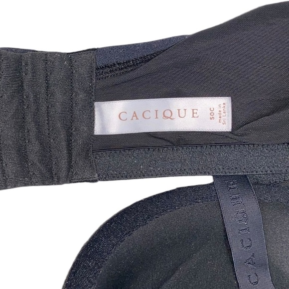 Cacique Size 50C Black and White Polka Dot Underwire Lined Back Closure‎ Bra - Picture 5 of 5